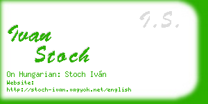 ivan stoch business card